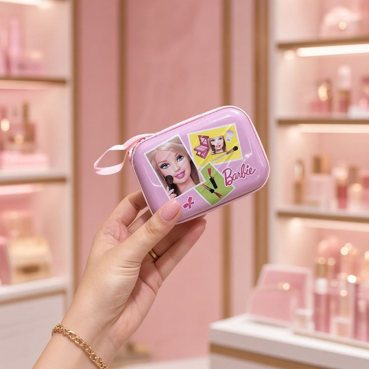 کیف هندزفری، کارت و پول فلزی جیبی مدل باربی و تک شاخ (Barbie) - محافظ سخت ضدضربه باکیفیت عالی