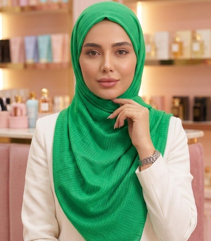 شال نخی پاییزه طرح خطدار منگولهدار خوشرنگ و سبک