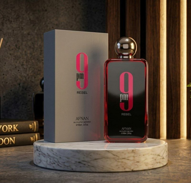 ادکلن افنان 9 پی ام ربل اصلی (AFNAN 9 PM Rebel Eau De Parfum) | ۱۰۰ میلیلیتر | پخش بو و ماندگاری فوقالعاده