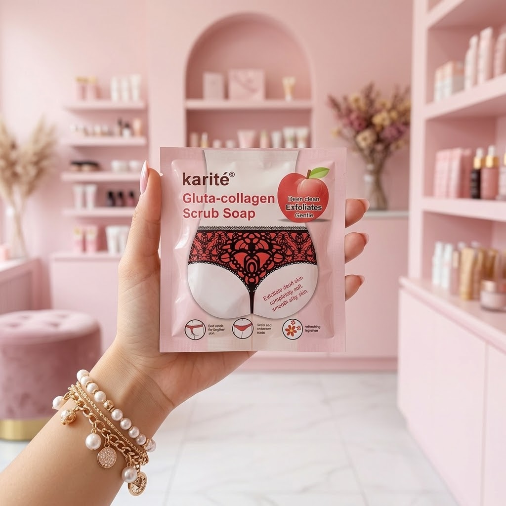 صابون اسکراب بدن و روشن کننده کاریته مدل Gluta-Collagen
